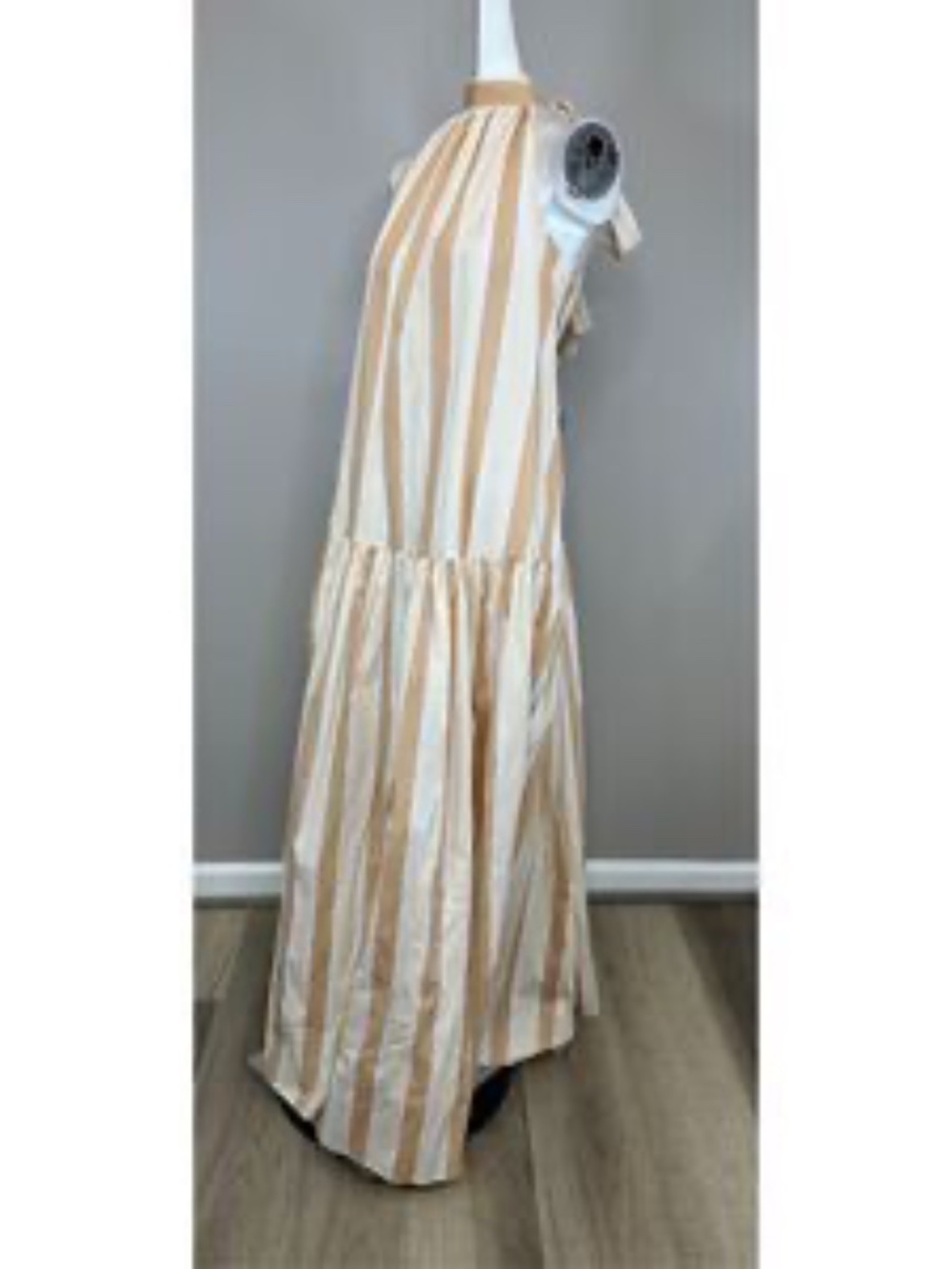 STAUD Marlowe Halter Neck Striped Maxi Dress M - Picture 5 of 7